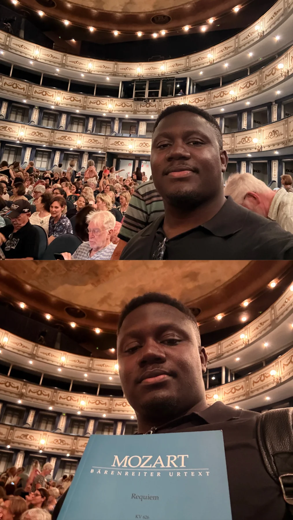 Gláucio Ngaca at Mozart Requiem concert in Málaga