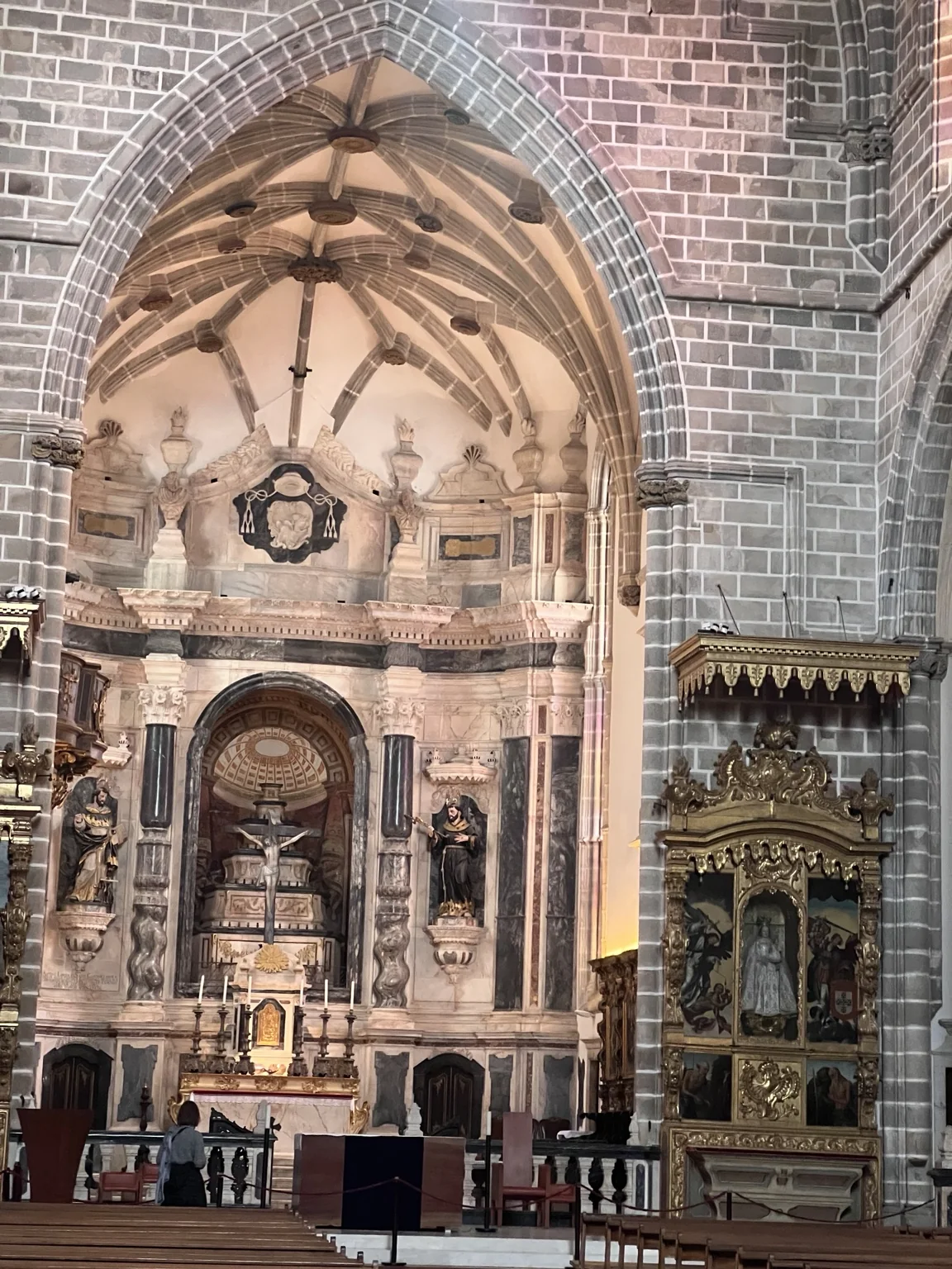 Interior of church in Évora